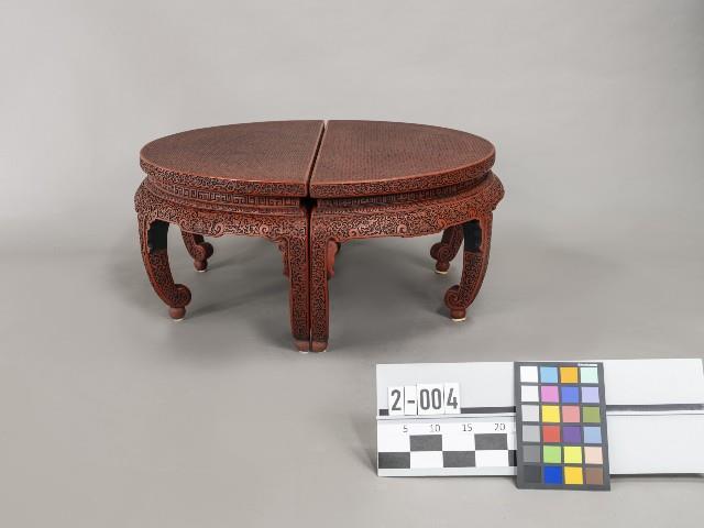 雕漆半邊几組藏品圖，第1張