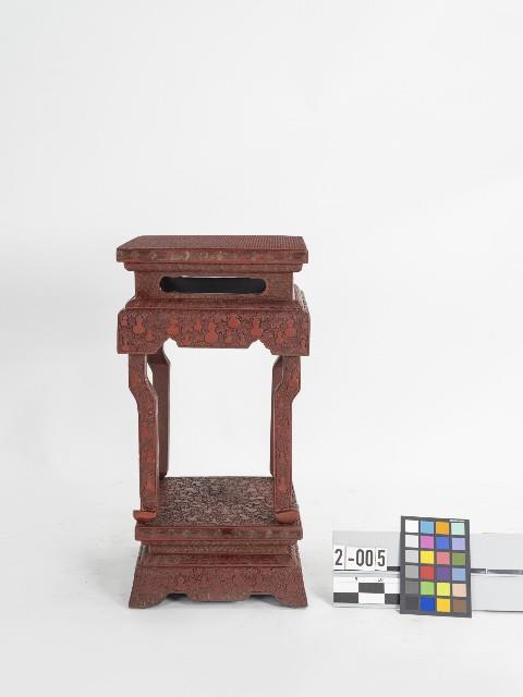 雕漆高束腰香几藏品圖，第1張