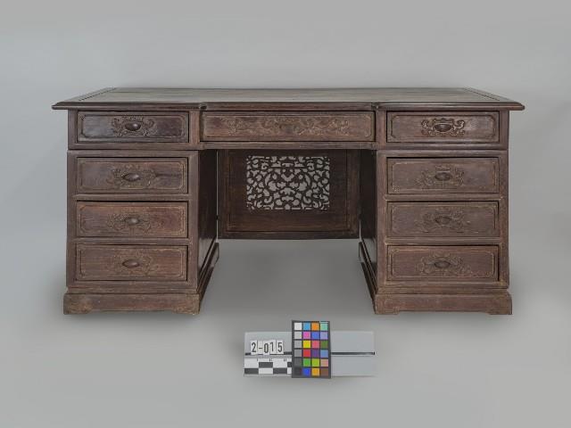 雞翅木四件組合式書桌藏品圖，第1張