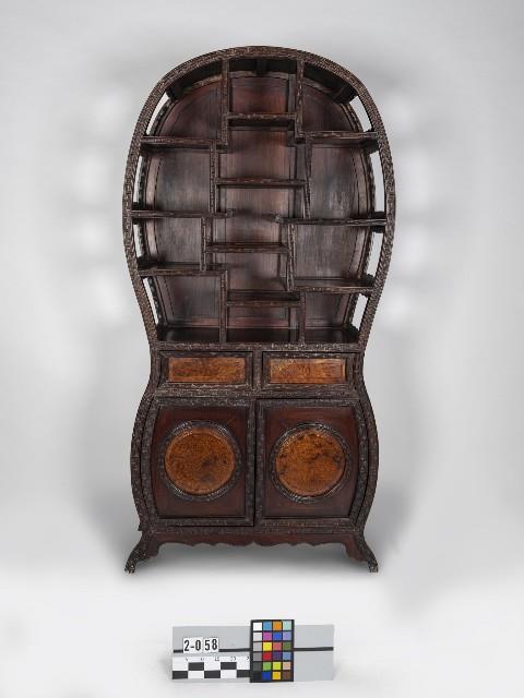 紫檀嵌瘿木多寶格藏品圖，第1張