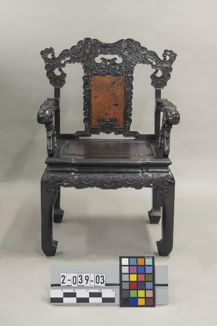 紫檀嵌癭木扶手椅藏品圖，第1張