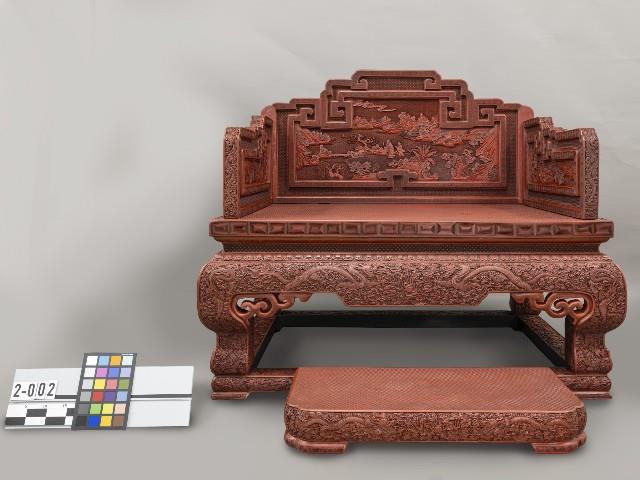 雕漆帶托泥寶座藏品圖，第1張