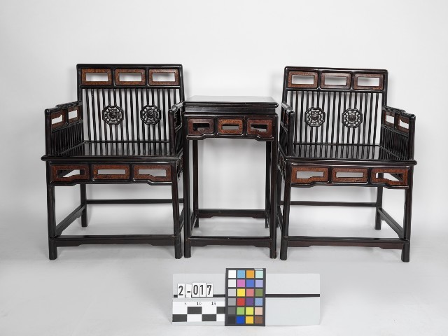 梳背玫瑰椅組藏品圖，第1張