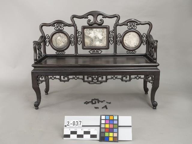 酸枝嵌雲石貴妃椅藏品圖，第1張