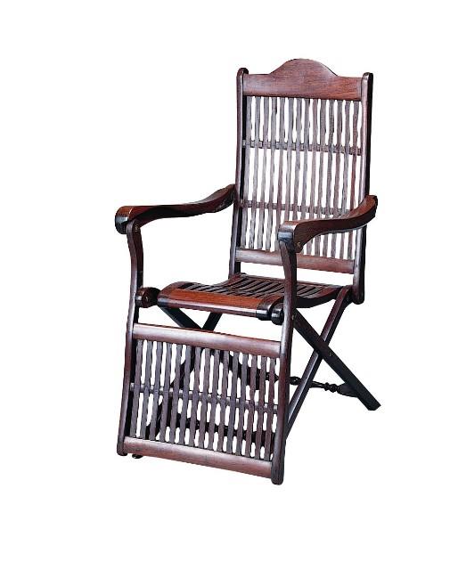 清式酸枝三折式躺椅藏品圖，第2張