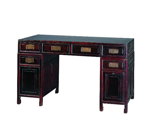 清式硬木箱几式六屜書桌藏品圖，第2張