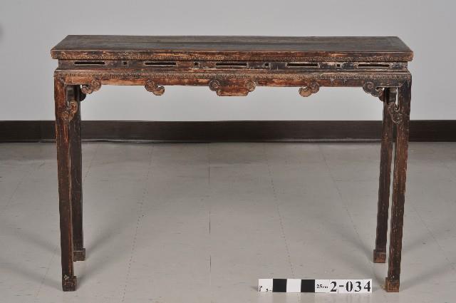 花梨木束腰雲紋邊案藏品圖，第2張