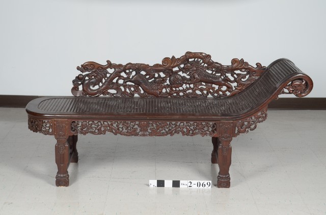 酸枝雙獅戲龍躺椅藏品圖，第2張