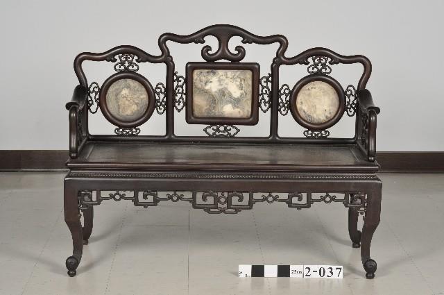 酸枝嵌雲石貴妃椅藏品圖，第2張