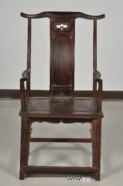 (新雞翅木)高背官帽椅藏品圖，第2張