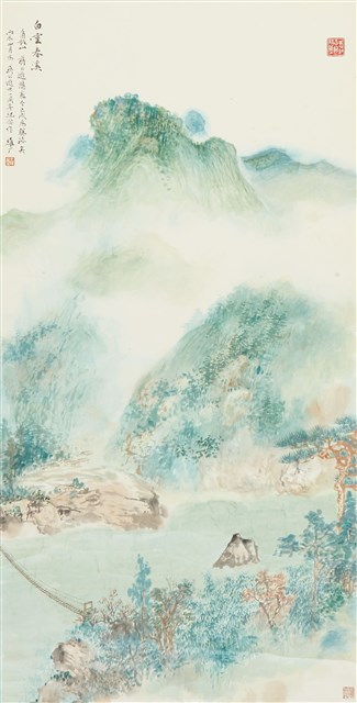 白雲春溪的圖片