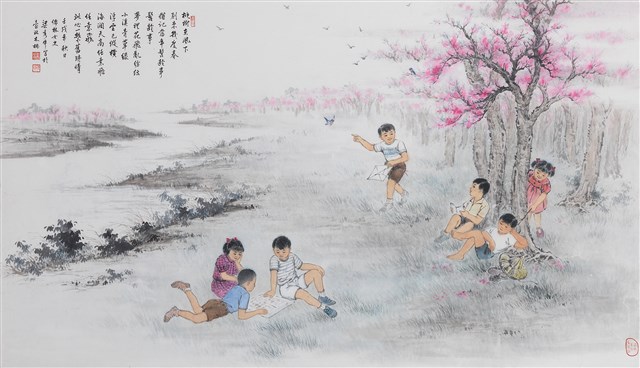桃樹下的圖片