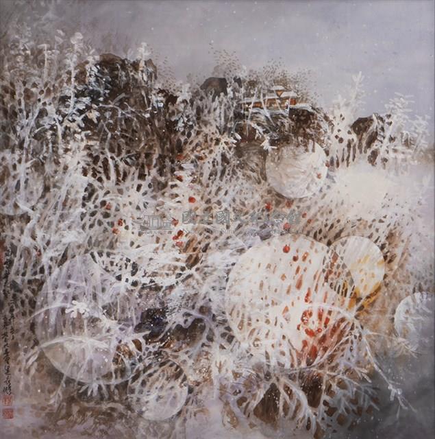 雪染草花圖藏品圖，第1張