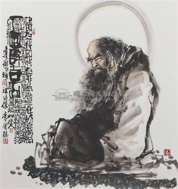 達摩畫像 達摩| 夏荊山書畫藝術數位典藏
