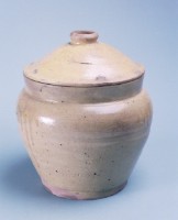 流釉紋笠形蓋黃釉罐藏品圖，第1張