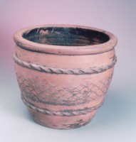 圓形磚燒花盆藏品圖，第1張