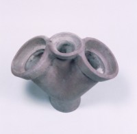 素燒紅陶三通水管藏品圖，第1張