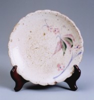 彩繪花草陶盤（中）藏品圖，第1張