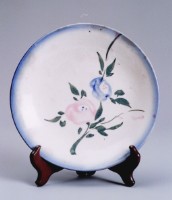 彩繪雙花盤（小）藏品圖，第1張