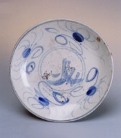 青花蟹紋小盤藏品圖，第1張