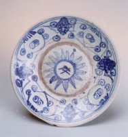 青花花紋盤藏品圖，第1張