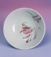 綠釉花草碗藏品圖，第1張
