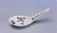 花果白瓷湯匙藏品圖，第1張