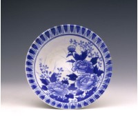 (陶器 子149)青花磁碗 直徑19cm藏品圖，第1張