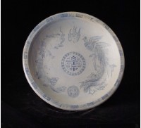 藍釉龍鳳盤藏品圖，第1張