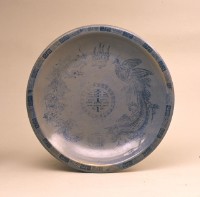 藍釉龍鳳盤藏品圖，第1張