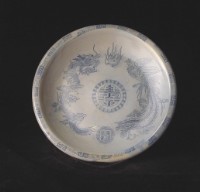 藍釉龍鳳盤藏品圖，第1張