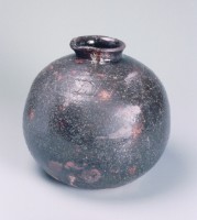 X紋黑色球形壺藏品圖，第1張