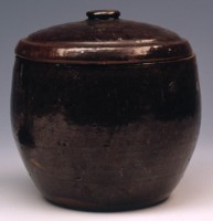 黑釉罐(附蓋)藏品圖，第1張