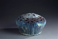 藍流釉鏤空烘爐藏品圖，第1張