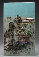 粉彩雕瓷屏藏品圖，第1張