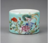 粉彩鳥飲小杯藏品圖，第1張