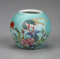 粉彩鳥飲小杯藏品圖，第1張