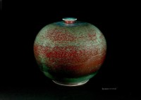 銅紅綠藍三色球瓶藏品圖，第1張