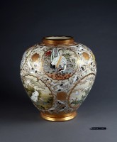 花鳥紋薩摩燒瓶藏品圖，第1張