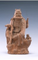 素燒李鐵拐坐像的圖片