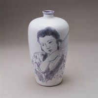 持扇仕女小口瓶藏品圖，第1張