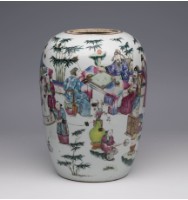 Polychrome Jar with Motif of Leading Characters from Famous Chinese Stories Collection Image, Figure 2, Total 2 Figures