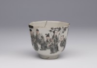 墨彩人物故事紋多角杯藏品圖，第1張