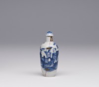 青花人物鼻煙壺藏品圖，第1張