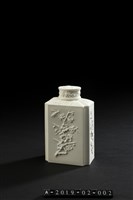折枝梅花紋長方白瓷罐 藏品圖，第2張