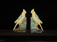 鸚哥鳥書夾一對藏品圖，第1張