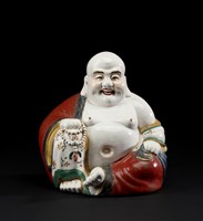 桃紅布袋和尚藏品圖，第1張