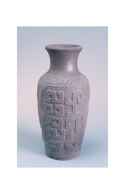 Bisque FiredBbrown Vase