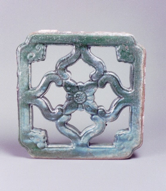 Green-glazed Flowery Brick