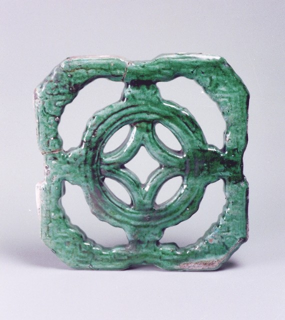 Green-glazed Flowery Brick